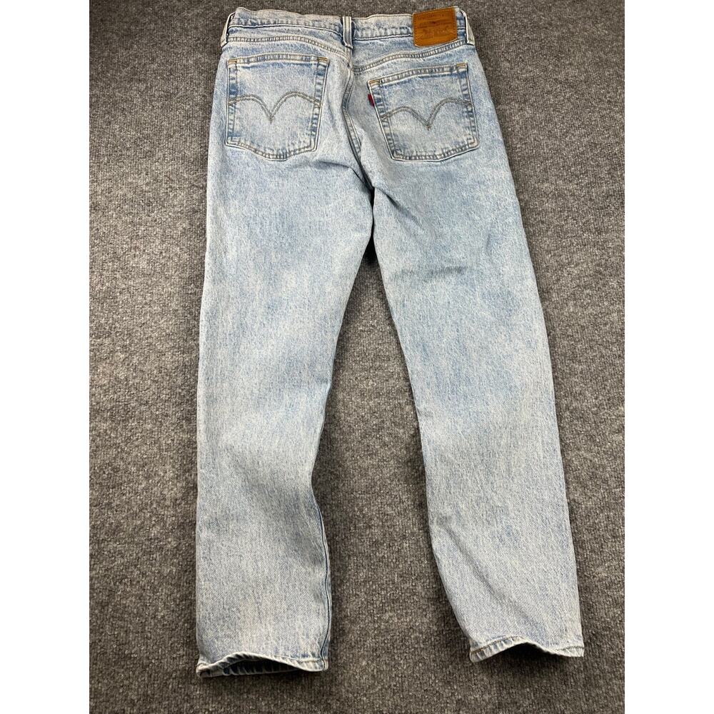Levis Wedgie Straight Crop Jeans Womens 29 Blue Stretch Button Fly #828 - Picture 6 of 12